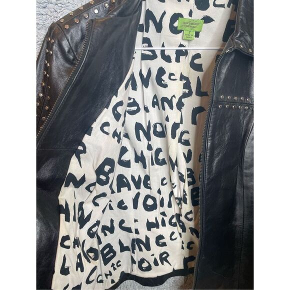 John Carlisle Black Leather Studded Jacket Size S - Picture 9 of 15